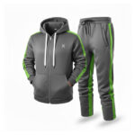 Costom Men’s Performance Tech-Fleece Tracksuit – Charcoal/Neon